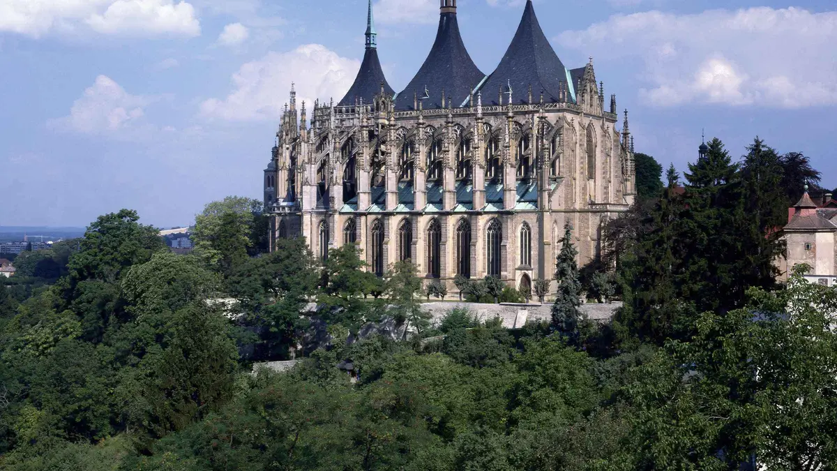 St Barbara's Church in Kutná Hora on a bone church coach day trip from Prague, Czechia