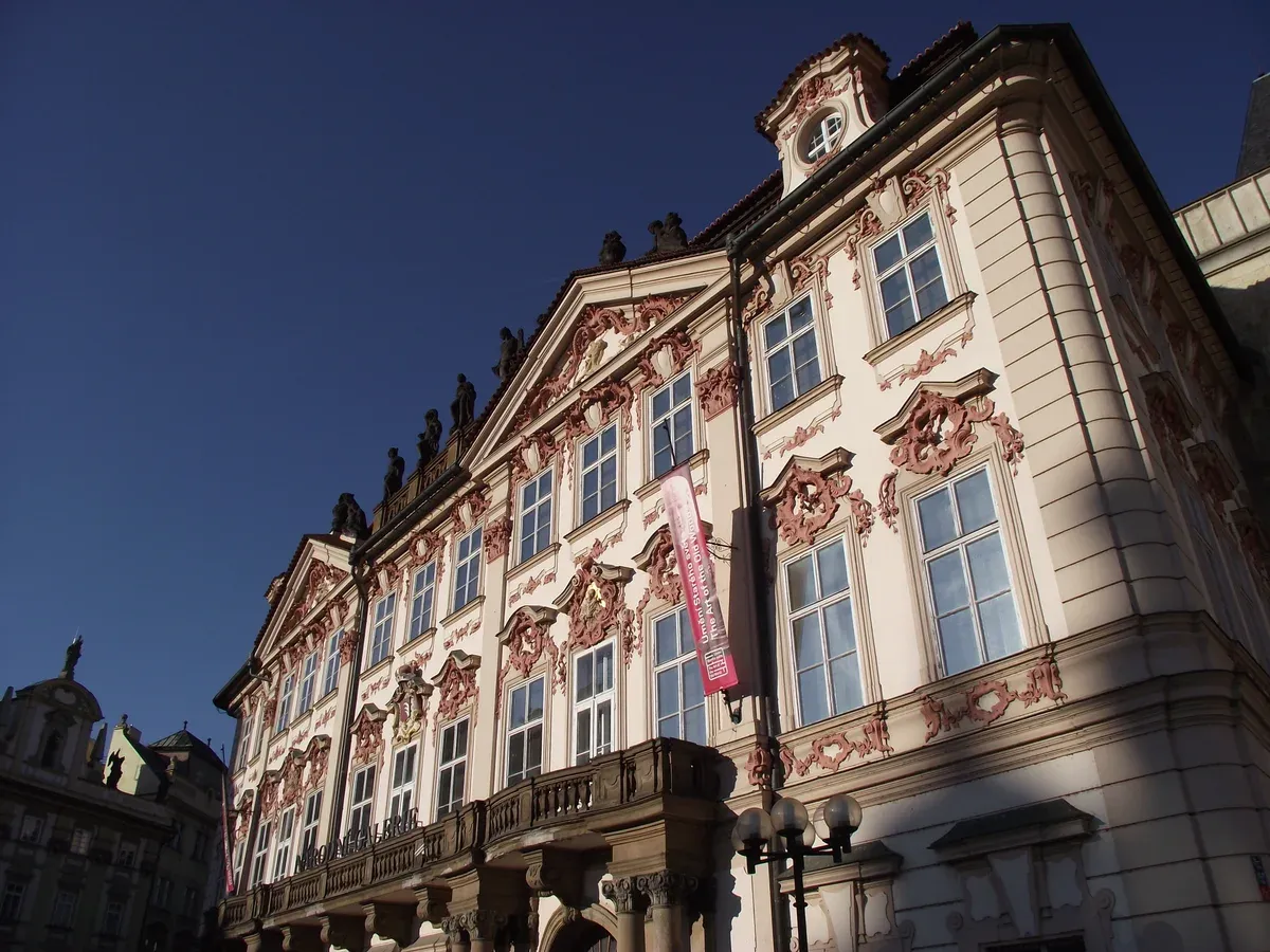Kinský Palace, one of the haunted places in Prague you can see free before or after a ghost tour in Prague